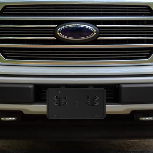KEWISAUTO Front License Plate Frame for F150 18-20, Black Front Bumper License Plate Bracket Holder Cover for Ford F150 2018-2020 Accessories (1PCS, Replace #JL3Z-17A385-BA) - Image 3