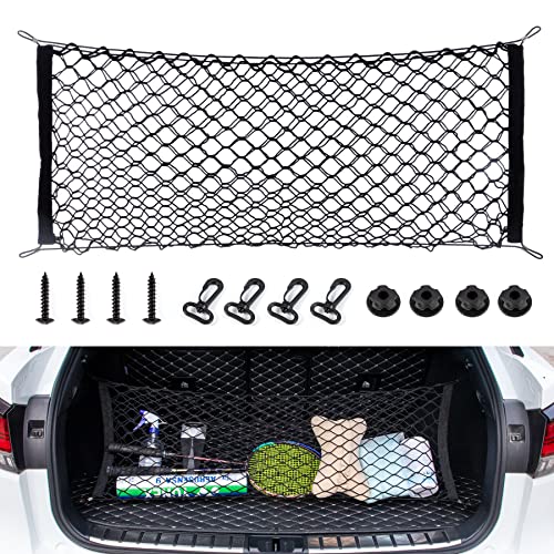 Alpmosn 354x158 Stretchable Car Cargo Net Adjustable Elastic Storage Net Trunk Interior Accessories with Hook Universal Fit for Car Vehicle SUV - Image 1