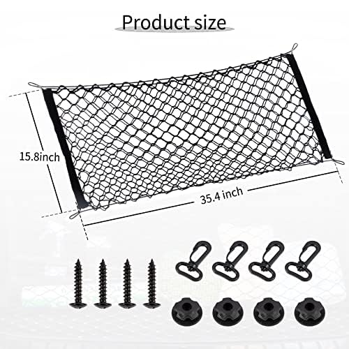Alpmosn 354x158 Stretchable Car Cargo Net Adjustable Elastic Storage Net Trunk Interior Accessories with Hook Universal Fit for Car Vehicle SUV - Image 3