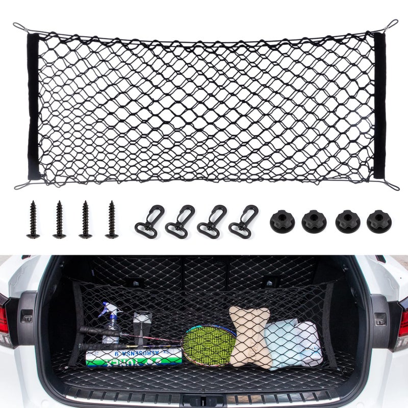 Alpmosn 354x158 Stretchable Car Cargo Net Adjustable Elastic Storage Net Trunk Interior Accessories with Hook Universal Fit for Car Vehicle SUV - Image 3
