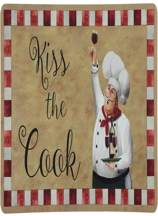 J&V TEXTILES Premium Comfort Kitchen Mats (2-Pack) (Kiss The Cook)* - Image 1