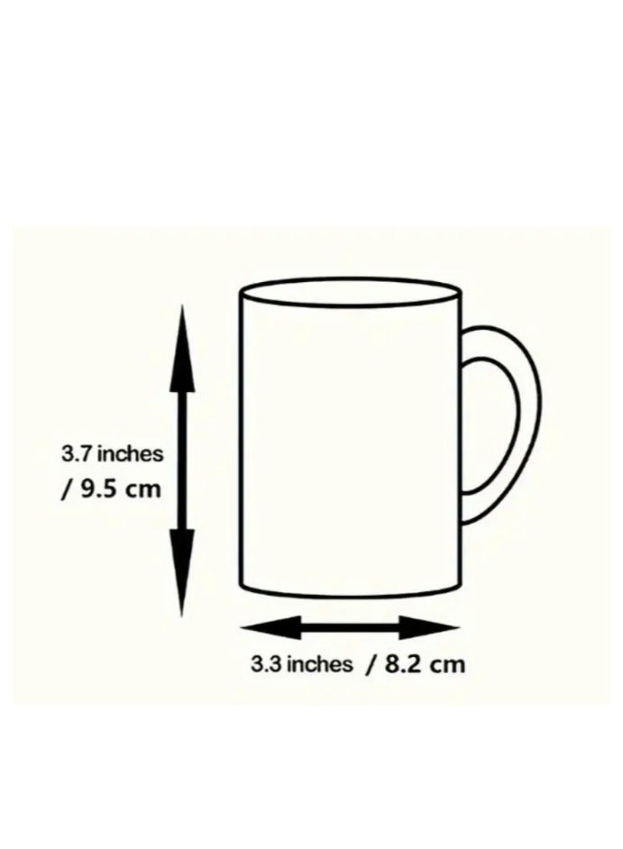 RYN Arabic Coffee Mug  "I Don't Care" Elegant Design & Horse Graphic in Blue - Image 2