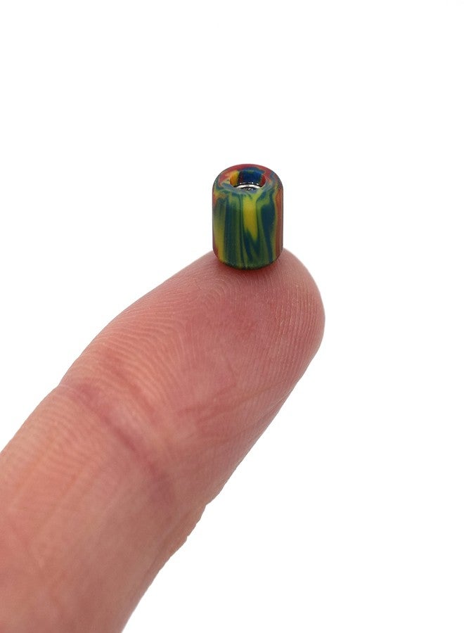 Teak Tuning Apex 61D Urethane Fingerboard Wheels - Mini Shorty Shape, 6.6mm Diameter - ABEC-9 Stealth Bearings - Made in The USA - Tie Dye Swirl Colorway - Image 4