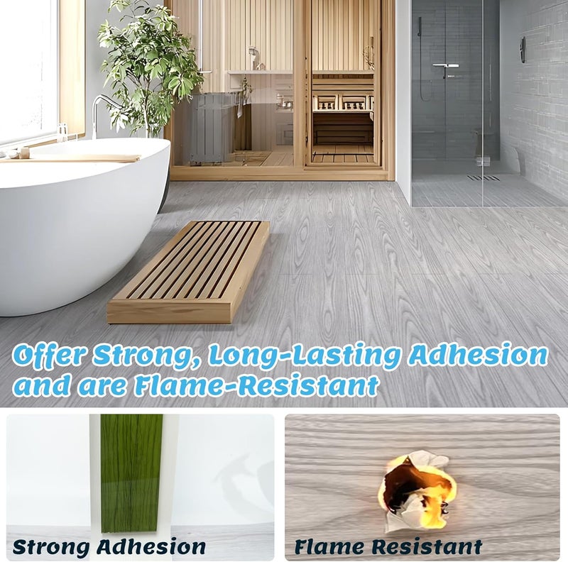 Art3d 15 m² Floor Tiles, Pack of 10 Luxury Vinyl Planks, Wood Look, Self-Adhesive and Waterproof Tile Stickers for Bedroom, Living Room, Kitchen, Maple - Image 5