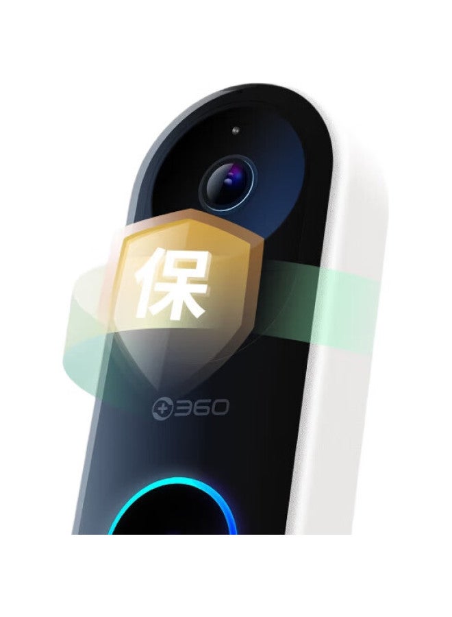 360 جرس باب فيديو ذكي 5Pro كاميرا مراقبة منزلية كاميرا ذكية 2K جرس باب ذكي عين قط إلكترونية لاسلكية واي فاي 300W رؤية ليلية فائقة الوضوح Ar1C - Image 1