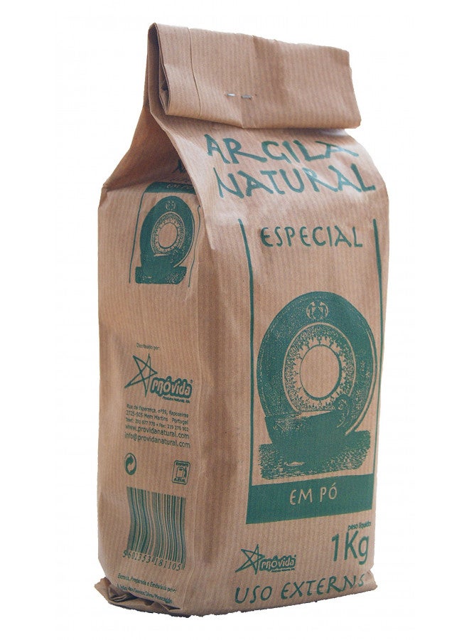 ProVida Provida Illite Green Clay 2lb (1kg) Fine Powder for Face Facial Body Mask Skin Natural Regenerator  - Image 1
