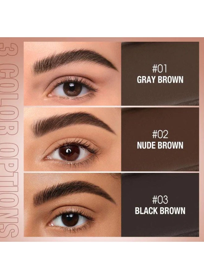 OTWOO O.TWO.O 2-in-1 Eyebrow Soap X Tint – Fluffy Hold & Natural Tint (#1, GREY BROWN) - Image 2