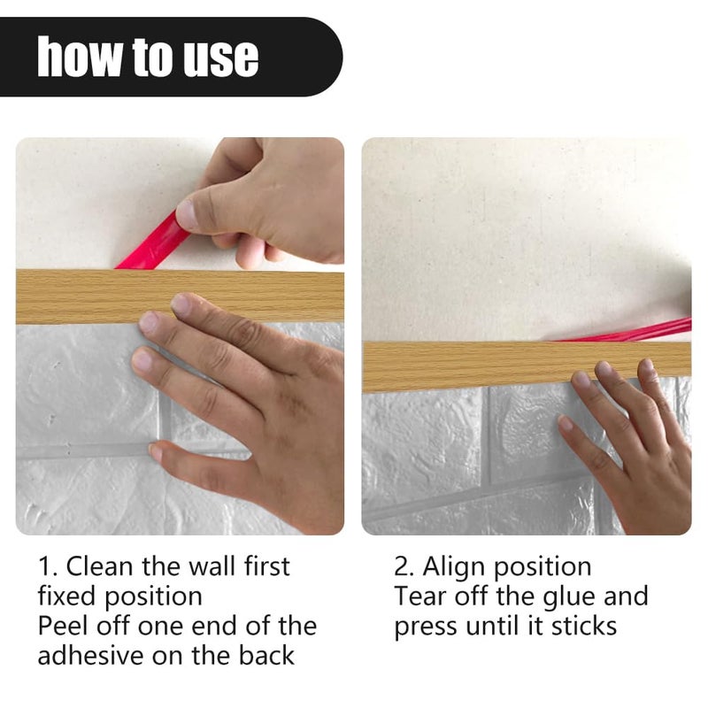 Panço Floor Transition Strip - Self Adhesive, PVC Carpet to Tile, Vinyl Flexible Flooring Threshold (Yellow Wood Grain, 5mm/10FT) - Image 5