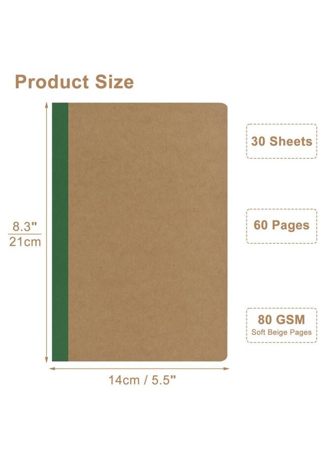 ZCZN Composition Notebooks Bulk, A5 Kraft Cover Lined Journals with Rainbow Spines for School, Business, Work and Daliy Use (24, 8 colors) - Image 3