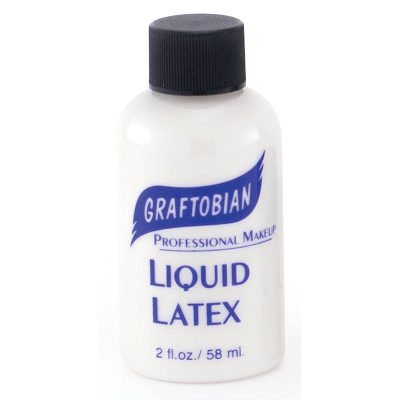 Graftobian Graftobian Liquid Latex SFX Makeup  Professional Skin Safe Adhesive for Special Effects and Body FX For Theatrical Stage Cosplay and Halloween Makeup 2 ounces