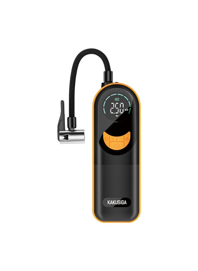 KAKUSIGA KSC-1177 Smart Portable Air Pump with Digital Pressure Display & LED Light | Rechargeable Wireless Tyre Inflator for Car, Bike, Motorcycle & Ball - Image 5