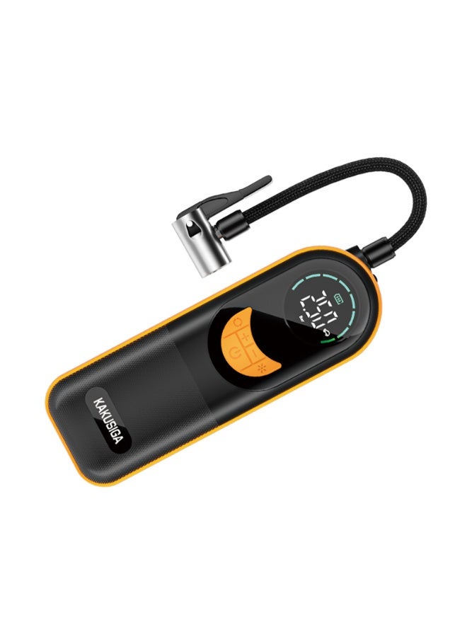 KAKUSIGA KSC-1177 Smart Portable Air Pump with Digital Pressure Display & LED Light | Rechargeable Wireless Tyre Inflator for Car, Bike, Motorcycle & Ball - Image 3