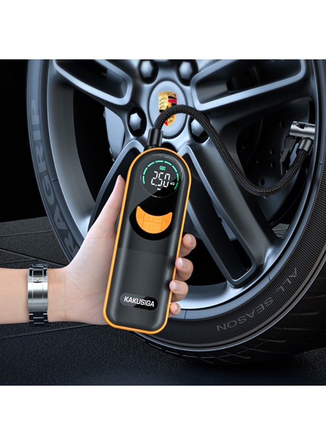 KAKUSIGA KSC-1177 Smart Portable Air Pump with Digital Pressure Display & LED Light | Rechargeable Wireless Tyre Inflator for Car, Bike, Motorcycle & Ball - Image 4