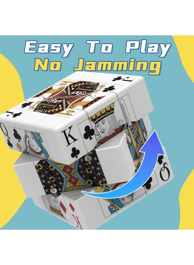 A standard 3x3 magic cube with playing card faces, Quick-Solving Rubik's Cube Educational Toy Sensory Toy Adult Children 8 9+ Boys Birthday Gift. - Image 3