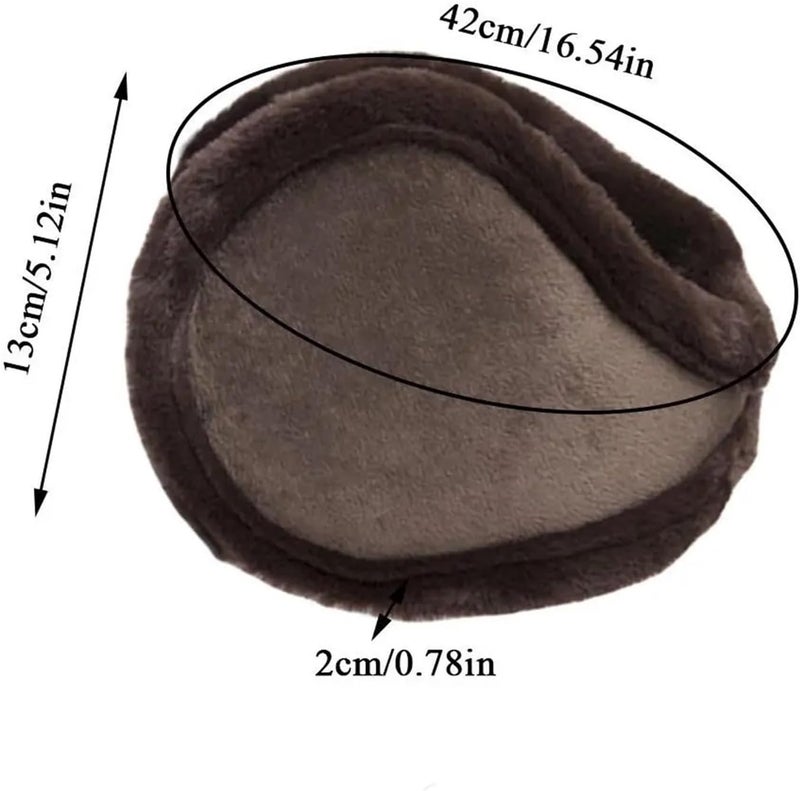 Winter Warm Fur Earmuffs For Men Women Velvet Ear Muffs Thicken Warmer Ear Cover Outdoor Cycling Ski Plush Ear Protection Cover(Gray) - Image 5