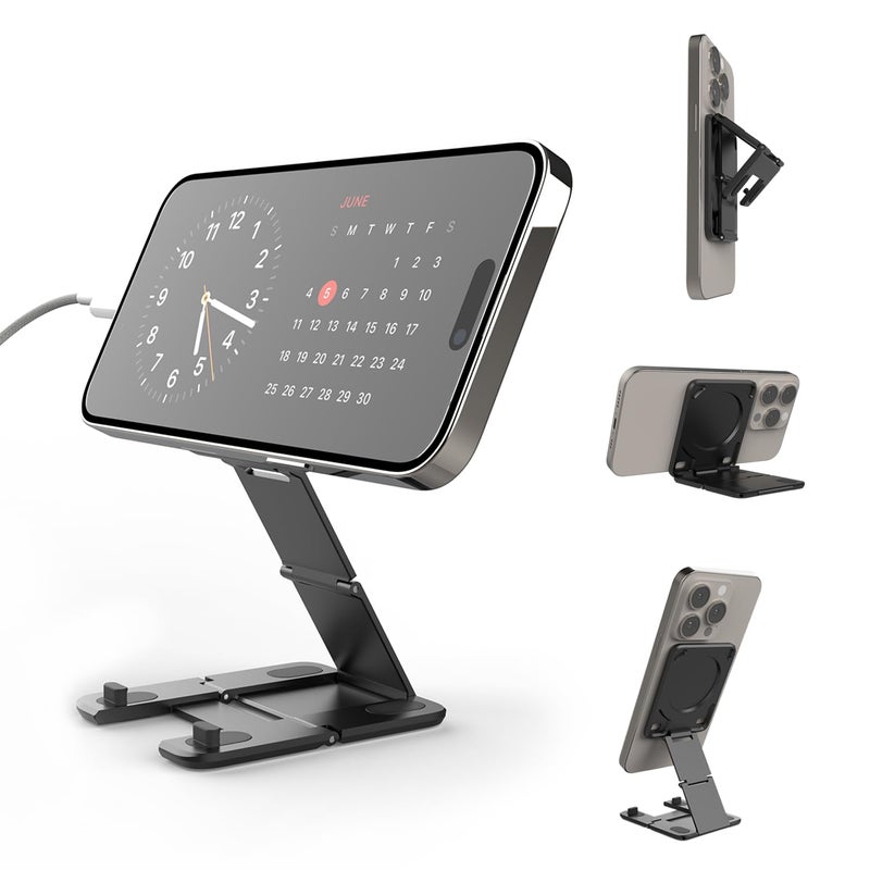 Kenu Stance+ 10-in-1 MagSafe Super Gadget, Magnetic Tripod Stand, Car Vent+Dash+CD Mount, Finger Holder, Airplane Mount, Selfie Stick, More - Image 1