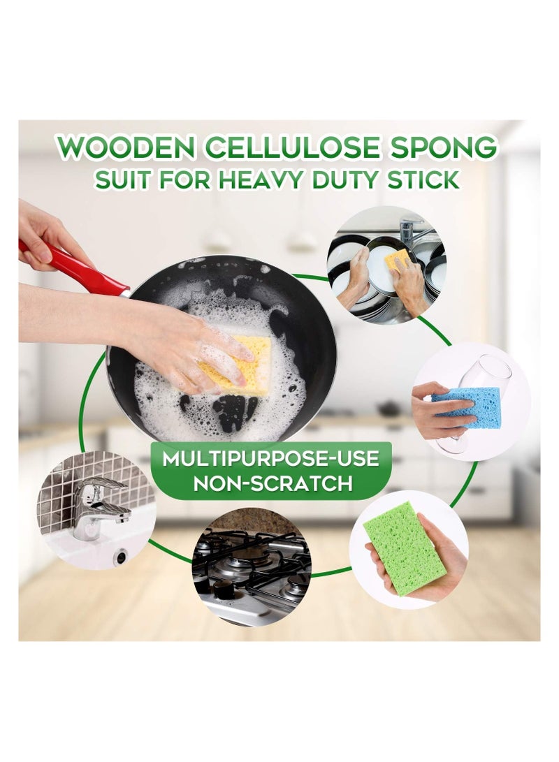 Cuken 7 Pieces Dishwashing Sponges, Kitchen Colorful Dish washing Sponge, Biodegradable Natural Sponge - Image 5