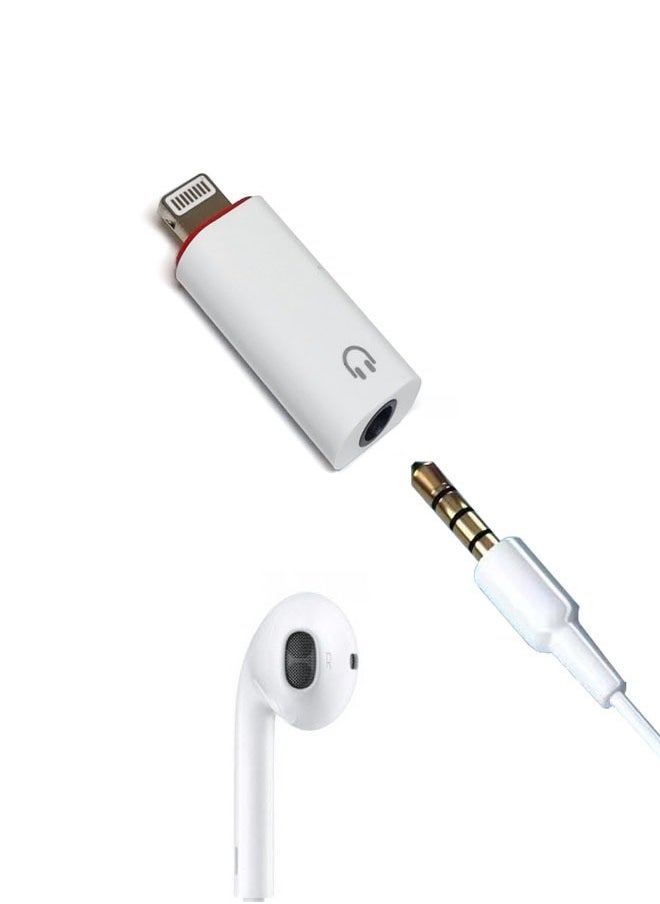 Generic - Lightning To 3.5 MM Headphone Adapter - white color - Image 1
