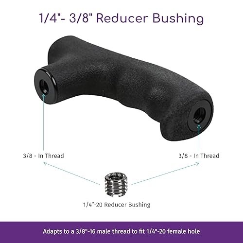 CamDesign Monopod Handle Adapter Walking Stick Cane Monopod Head Attachment Converter Trekking Pole Handle Grip for Hiking Climbing Photography - Image 5