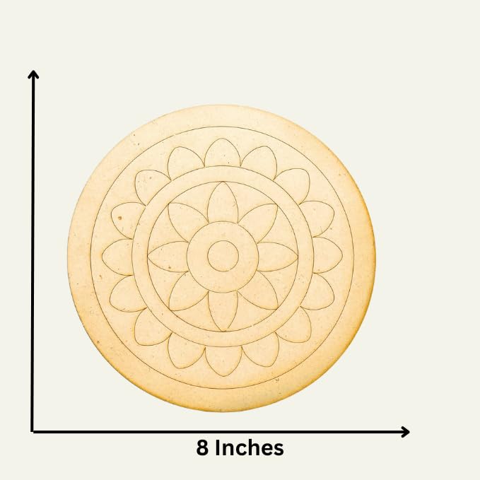 Decordial Lippan Art DIY Kit | 4 Premarked MDF Boards for Mud & Mirror Art | Traditional Indian Craft Activity for Kids & Adults | DIY Home Decor Kit for Festive Gifting, Students & Beginners - Image 3