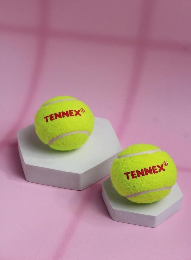 تينيكس كرة تنس الكريكيت من اللباد باللون الأصفر الصلب للكريكيت فوق الذراع | التنس الثقيل | كرة ذات حجم قياسي لبطولات وتمارين الكريكيت (عبوة من 12 كرة) - Image 2