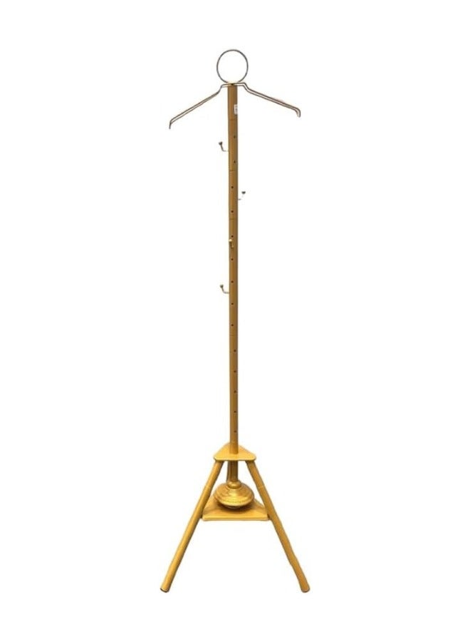 جاجيك 175cm Tall Clothes Incense Burner Stand with Cloth Hooks and Steam Holes | Bakhoor Hanger for Scenting & Steaming Garments – Indoor/Outdoor Use, Freestanding Metal Frame, Golden Finish, Multi-Purpose Hanging Rack - Image 3