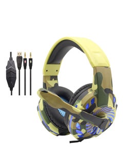 Komc Professional Gaming Headset Surround Sound Music Earphone With Microphone RGB 3.5MM Wired Headphones for PC XBOX PS4 One PC with LED cool Lights  - Image 1