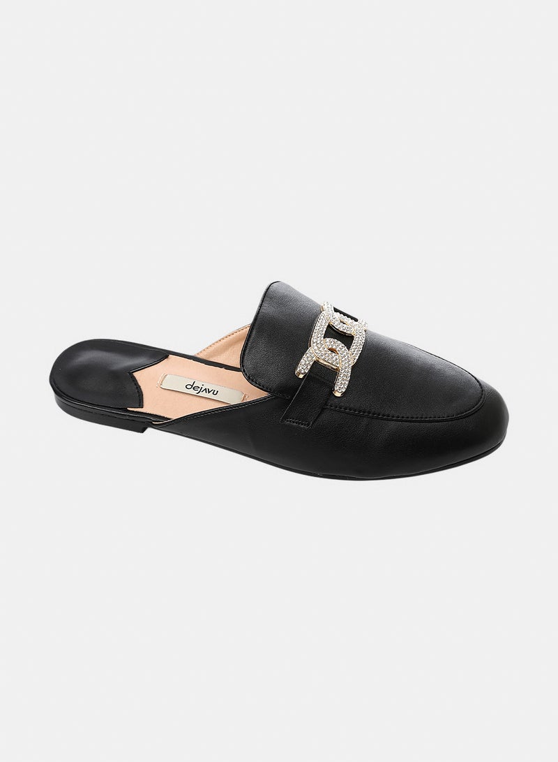 Dejavu Shoes FAN-DJTX-010  Flat Leather Slippers For Women - Image 1