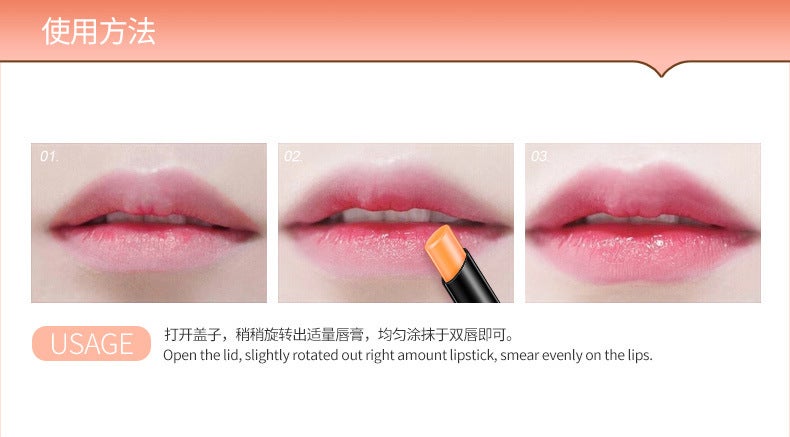 3.8g Natural Carrot Lip Balm Nourishing Moisturizing Nude Color Lip Gloss Lips Care - Image 3
