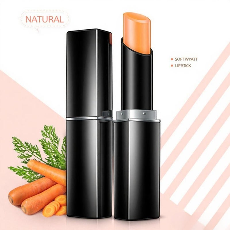 3.8g Natural Carrot Lip Balm Nourishing Moisturizing Nude Color Lip Gloss Lips Care - Image 4