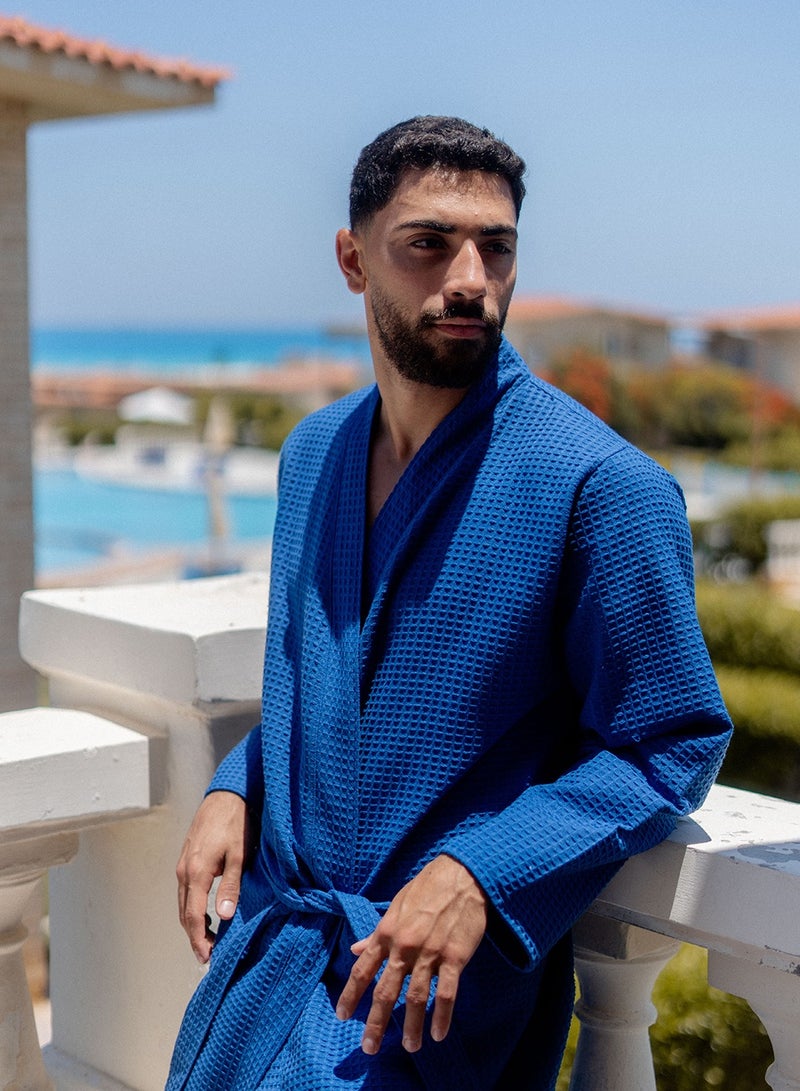 More cottons  رداء حمام وافل خفيف، قابل للتهوية، وسهل الرمي، مقاس واحد للجنسين  - Image 1