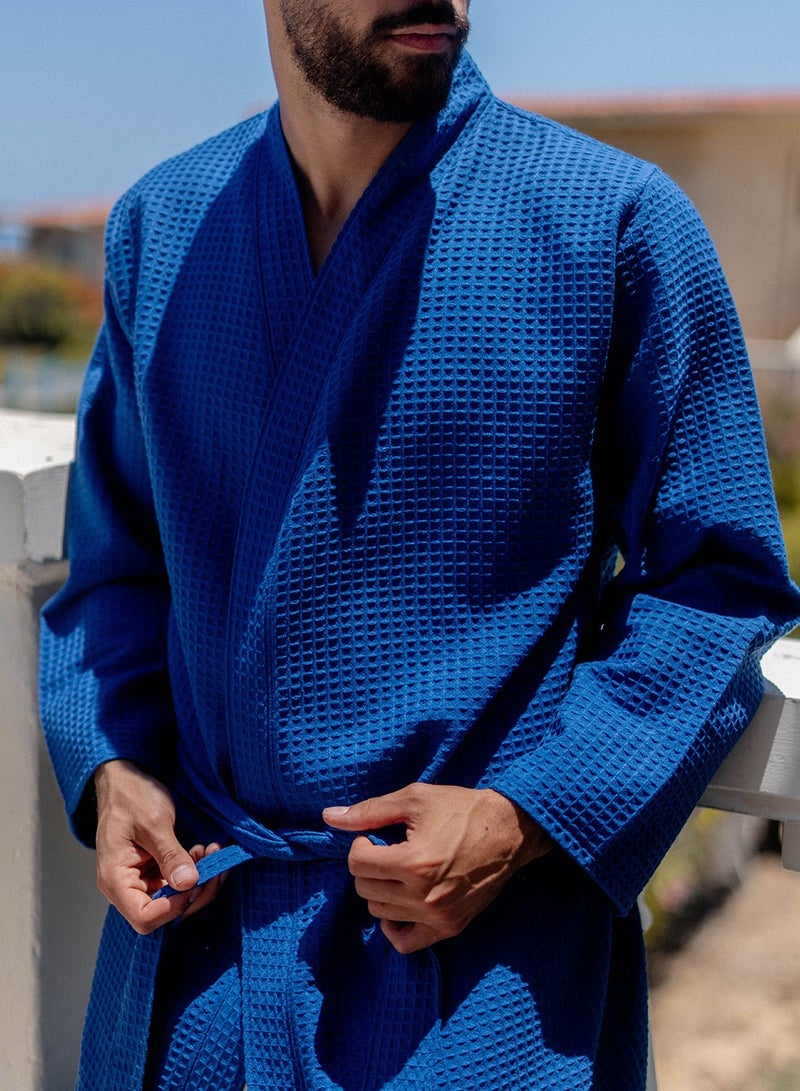 More cottons Waffle Bathrobe light, breathable, and easy to throw Free Size Unisex  - Image 4