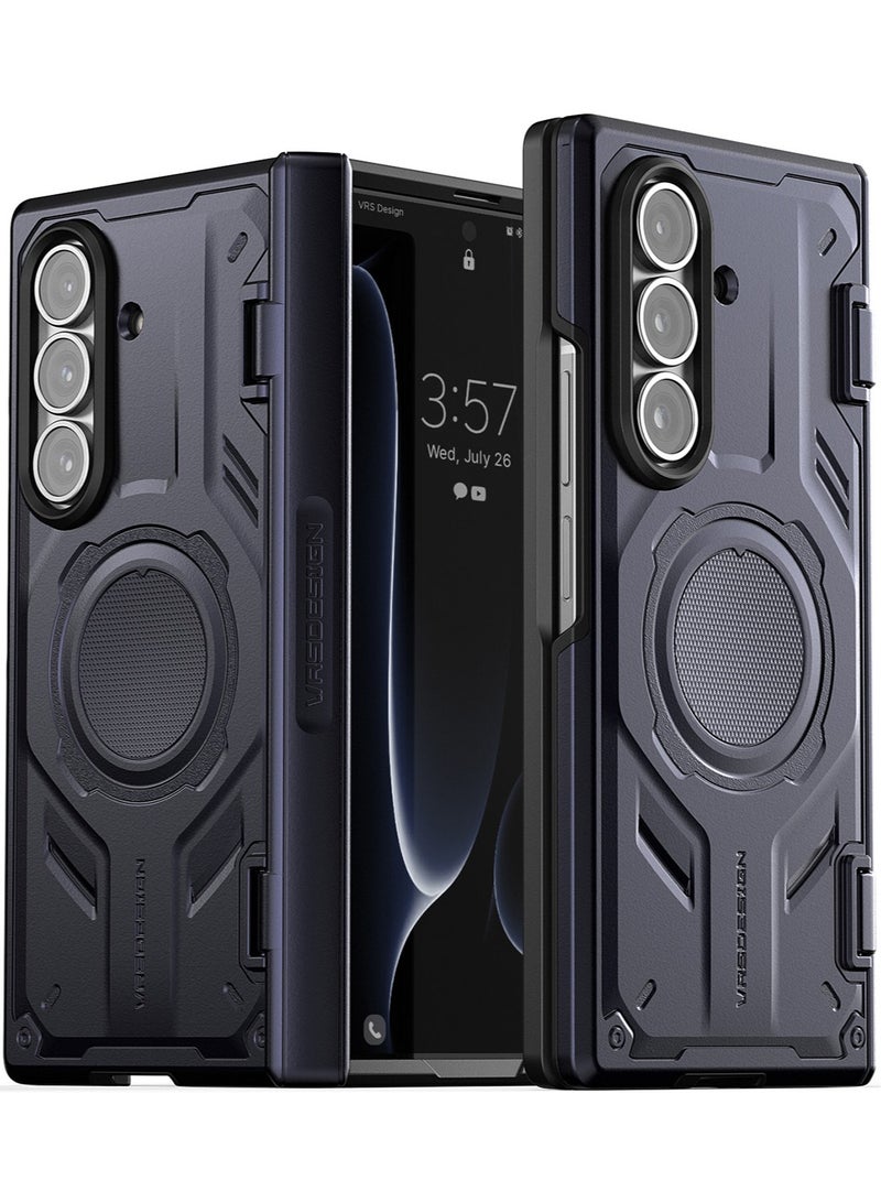 VRS Design Terra Guard Modern Active Samsung Galaxy Z Fold 7 Case [MagSafe] Cover (2025) with [Hinge Protection] - Navy  - Image 1
