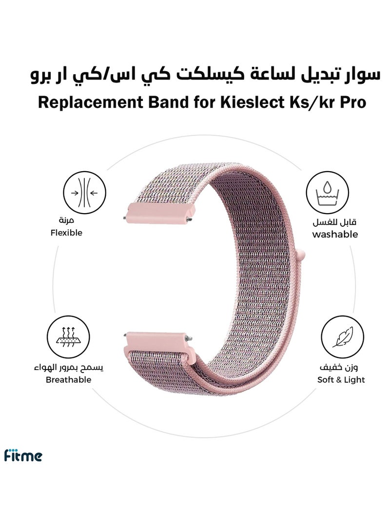 FITME Nylon loop Replacement Band for Kieslect Ks / kr Pro Watches (22 mm)  - Image 1