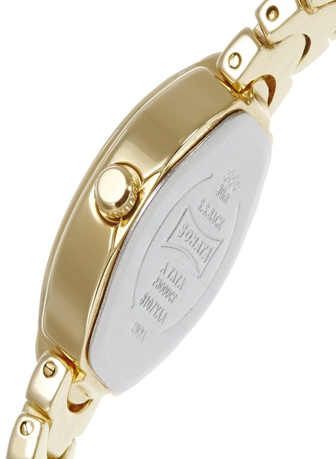 Sonata Quartz Analog White Dial Gold Metal Strap Watch for Women - NT8107YM01 - Image 3