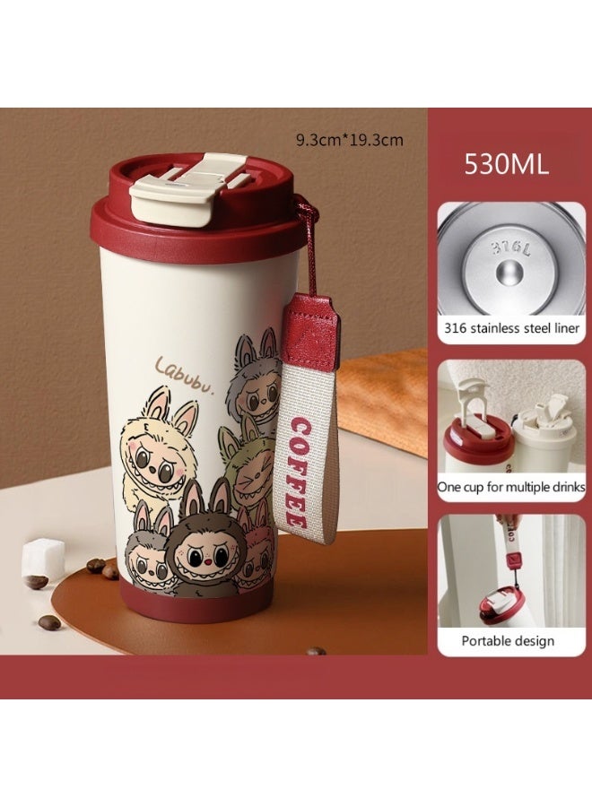 Labubu 316 Stainless Steel Vacuum Insulated Cup ,530ML Insulated Cold Coffee Cup - Image 1