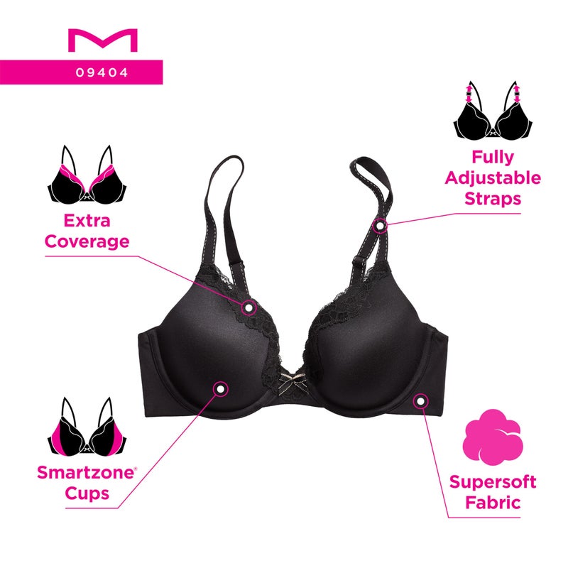 Maidenform صدرية تي شيرت للنساء من ميدنفورم، صدرية تحتية مريحة بتغطية كاملة مع سلك، أحزمة قابلة للتحويل - Image 4