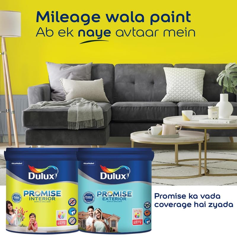 Dulux Promise Interior Emulsion Paint (1L, Water Chestnut) | Wall paint with Chroma Brite Technology for brighter longer-lasting colors | Rich finish | Anti-chalk | Water-based | 3-year warranty - Image 5