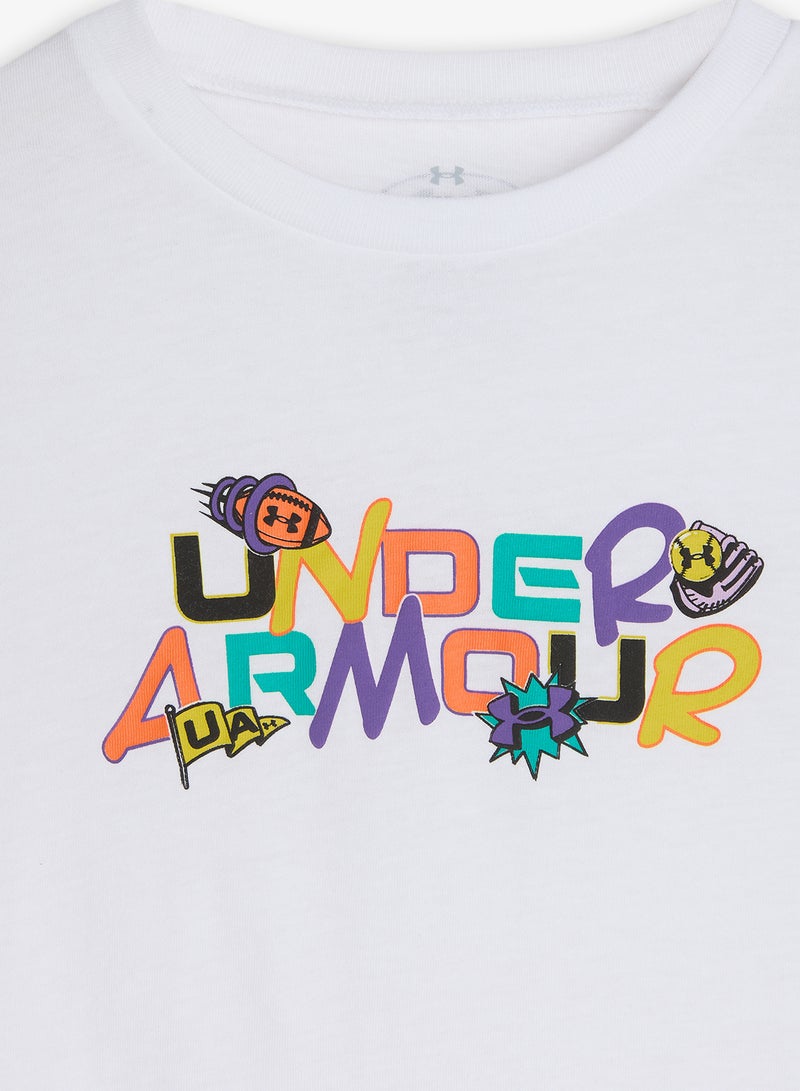 UNDER ARMOUR Youth Patch Pack Wordmark T-Shirt - Image 3
