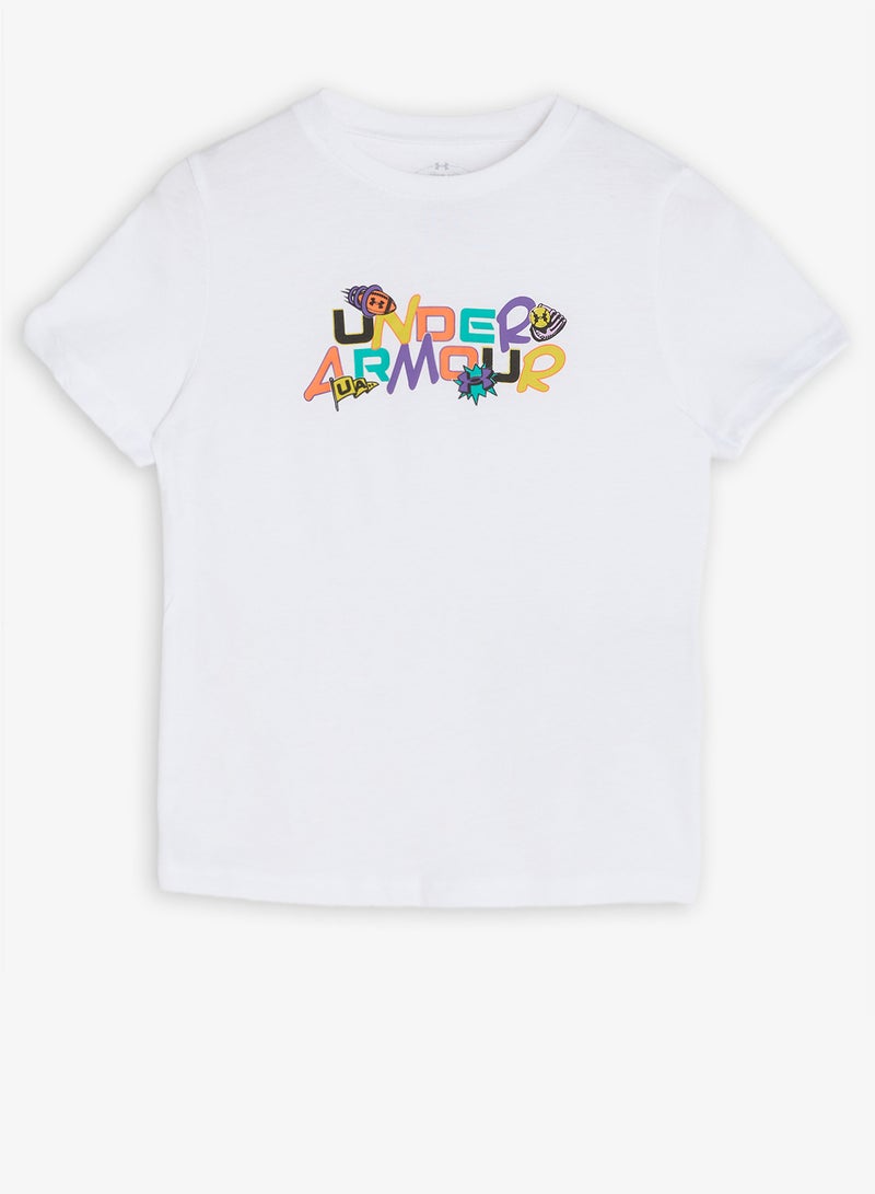 UNDER ARMOUR Youth Patch Pack Wordmark T-Shirt - Image 1