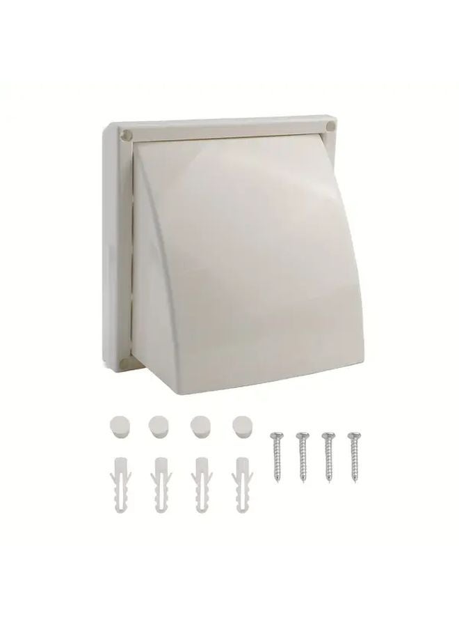 ABS Exterior Wall Ventilation Grille 125MM With Valve Range Hood Duct Air Outlet - Image 3