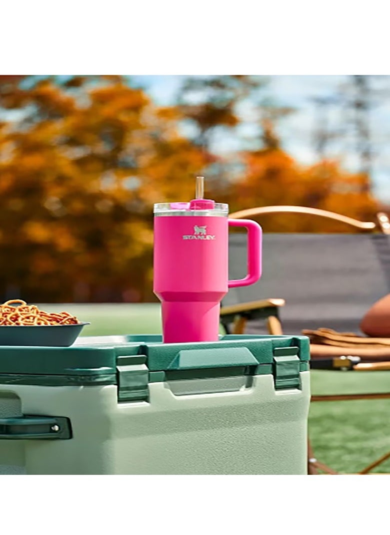 Stanley - Stanley 40 oz. Quencher H2.0 Pink Cup FlowState Tumbler- Camelia Stainless Steel Vacuum Insulated Tumbler - Image 1