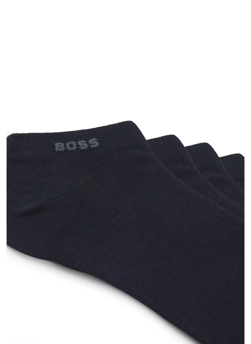بوس Five-pack of cotton-blend ankle socks with branding