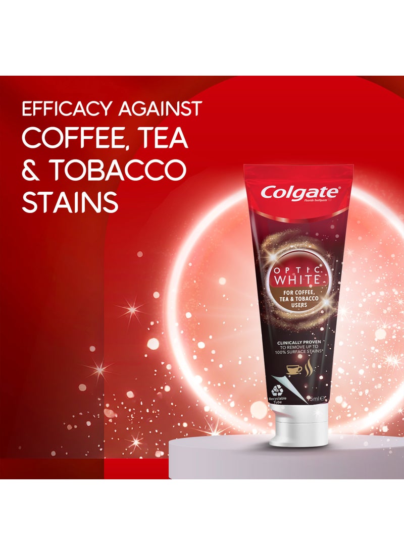 Colgate معجون أسنان أوبتيك وايت للقهوة والشاي والبقع الناتجة عن التبغ - Image 4