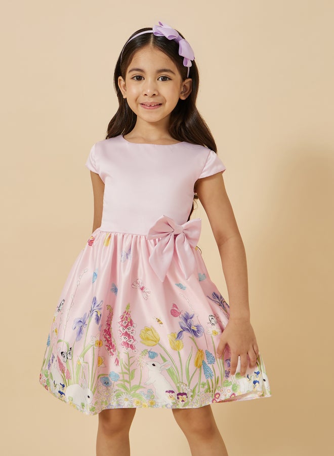 ستايلي فستان سهرة بنقشة الزهور - Image 2