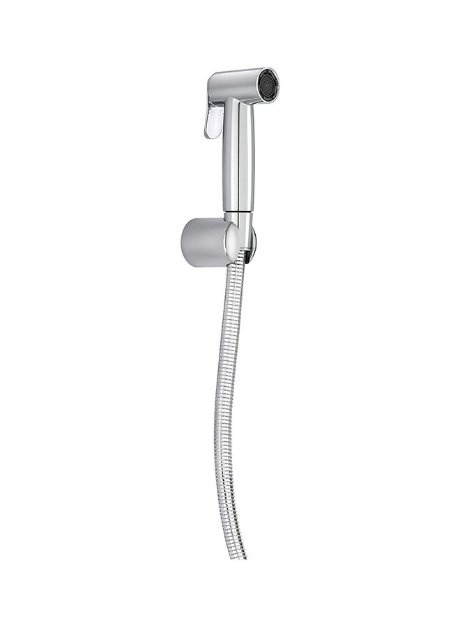 Generic Toilet Spray Shattaf With Flexible Hose And Holder Silver 