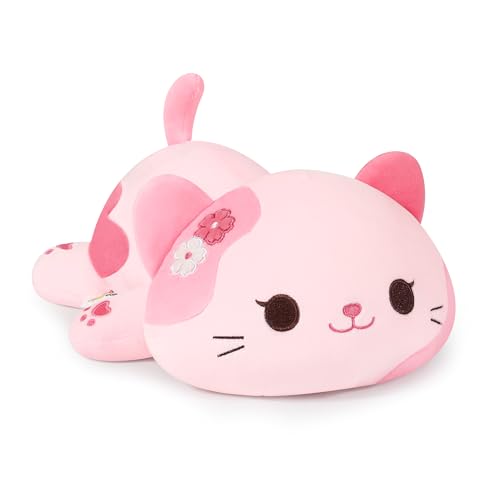 Onsoyours Original Sakura Cat Plush Cute 13 inch Kitten Stuffed Animal Soft Pillow Pink Kawaii Kitty Plush Toy Gift for Kids Adults Sakura Cat 13 - Image 1