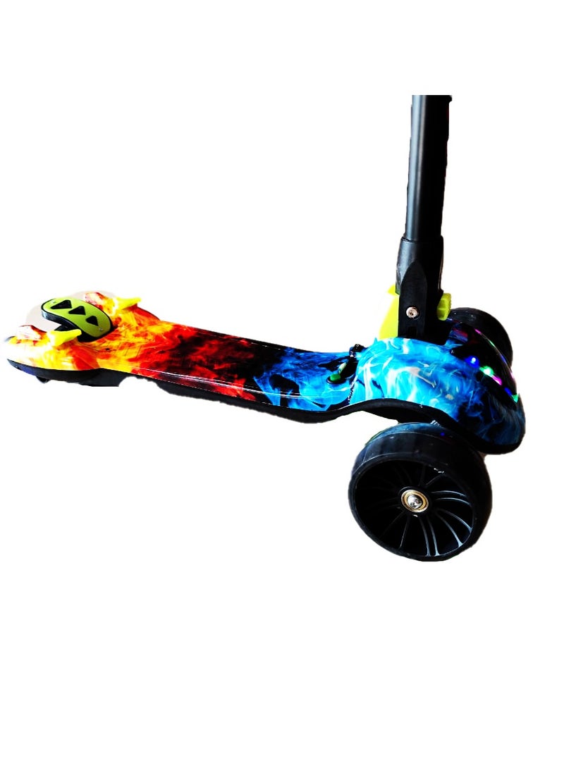 Kids Scooter, 3 Wheel Foldable Kick Scooter for Boys Girls Ages 3+ Years, Adjustable Height, Lean to Steer, Non-Slip Deck, Lightweight Push Scooter for Children - Image 2