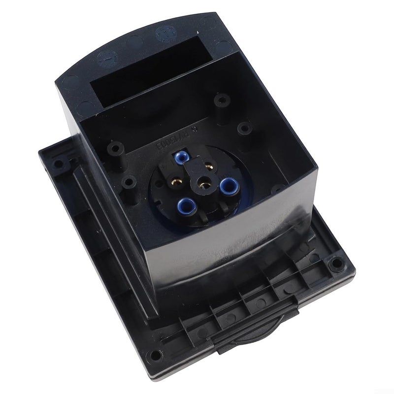 Waterproof 16A 250V IP44 RV External Power Socket Inlet Black with Cover - Image 4