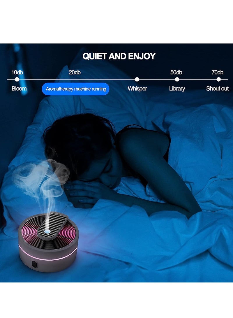 Essential Oil Diffuser, 220ML Electric Aromatherapy Diffuser for Home, Ultrasonic Humidifier Diffuser, USB Connection, Colorful Lights, Automatic Stop - Image 4